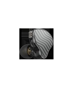 a circle of two iron in-ear headphones